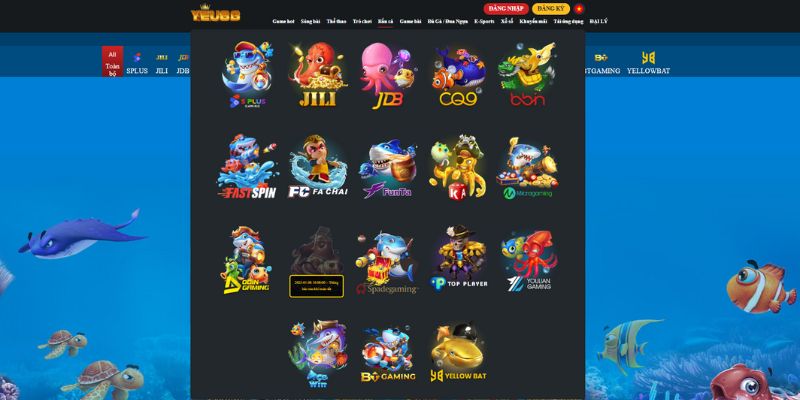 Những đối tác game đẳng cấp của cổng bắn cá tại YEU88